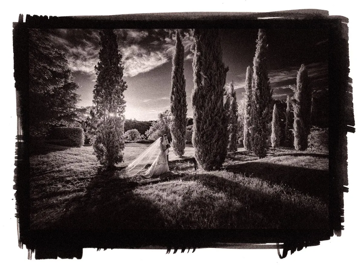 Van Dyke print for wedding photos
