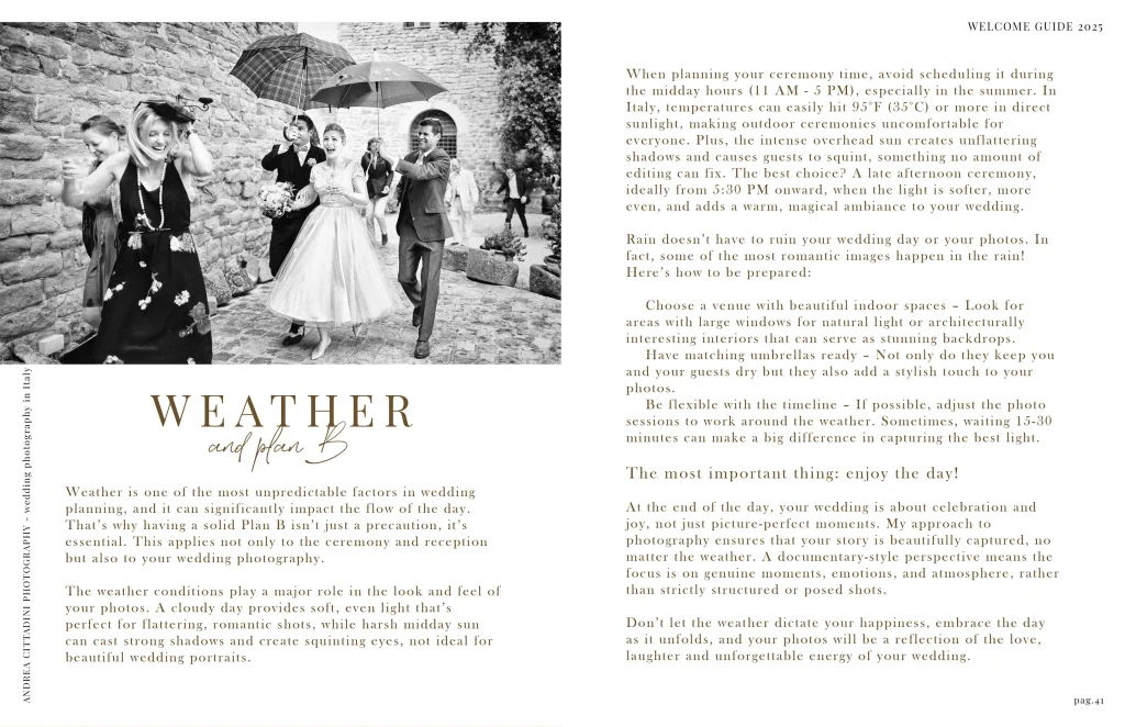 Welcome wedding guide 2025