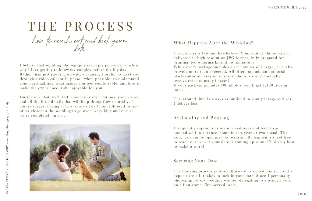 Welcome wedding guide 2025