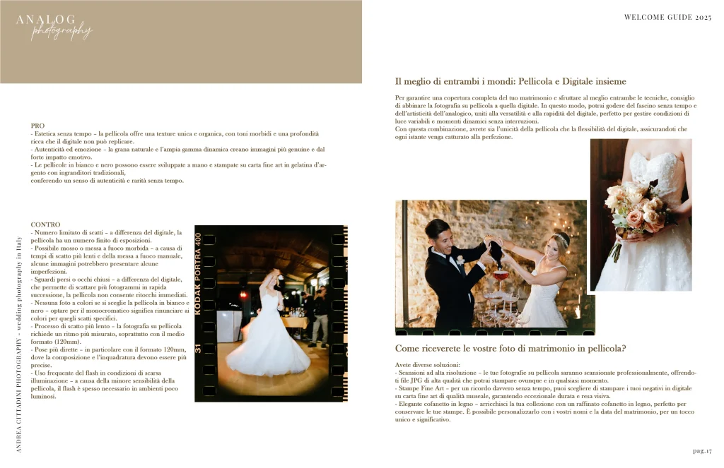 Wedding welcme guide 2025 italiano