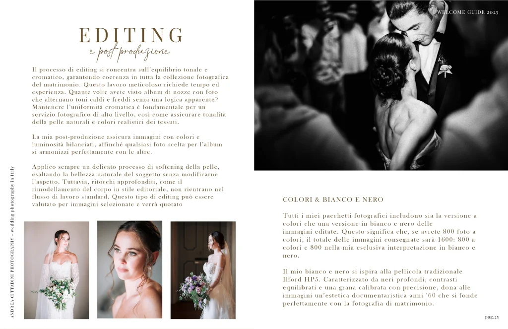 Wedding welcme guide 2025 italiano