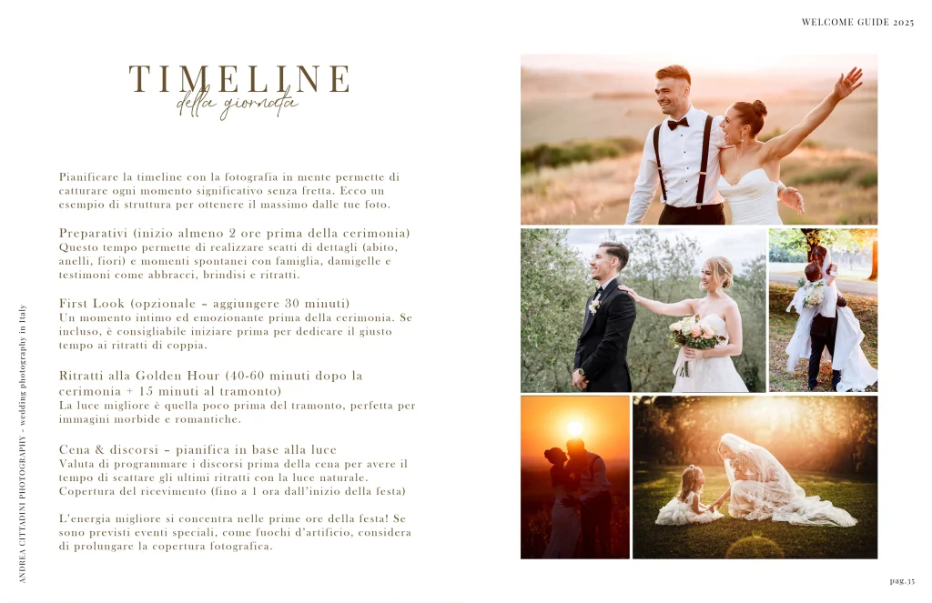 Wedding welcme guide 2025 italiano